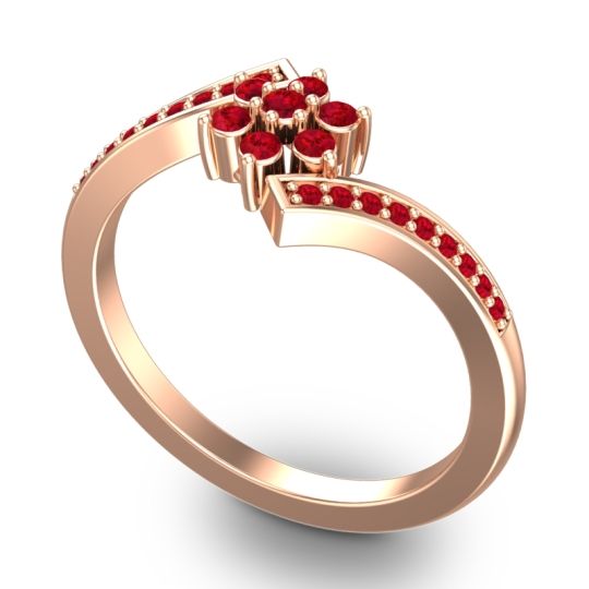 Simple Floral Pave Utpala Ring