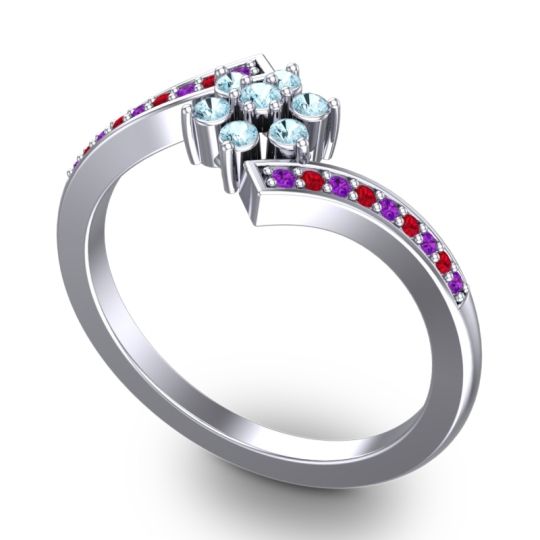 Simple Floral Pave Utpala Ring