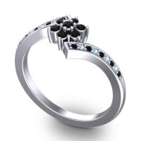 Simple Floral Pave Utpala Ring