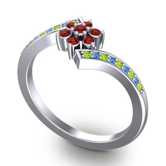 Simple Floral Pave Utpala Ring