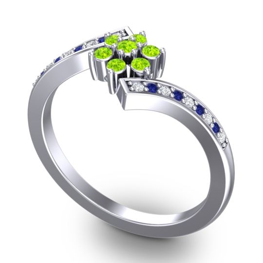 Simple Floral Pave Utpala Ring