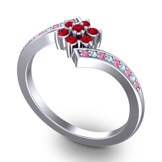 Simple Floral Pave Utpala Ring