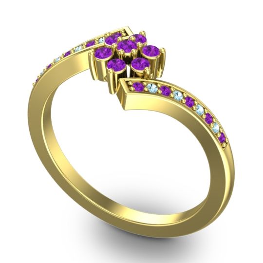 Simple Floral Pave Utpala Ring