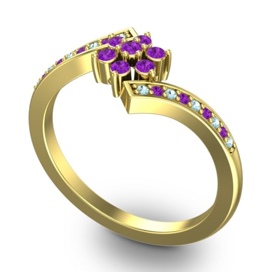 Simple Floral Pave Utpala Ring