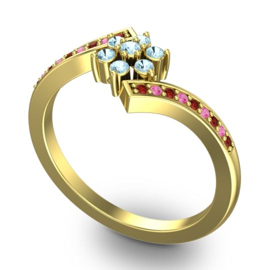 Simple Floral Pave Utpala Ring