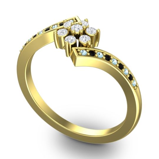 Simple Floral Pave Utpala Ring