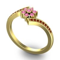 Simple Floral Pave Utpala Ring