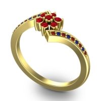 Simple Floral Pave Utpala Ring