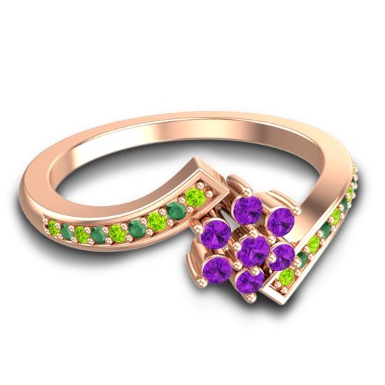 Simple Floral Pave Utpala Ring