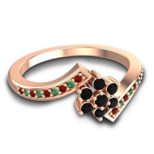 Simple Floral Pave Utpala Ring