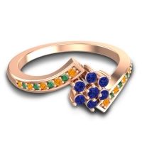 Simple Floral Pave Utpala Ring