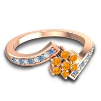 Simple Floral Pave Utpala Ring