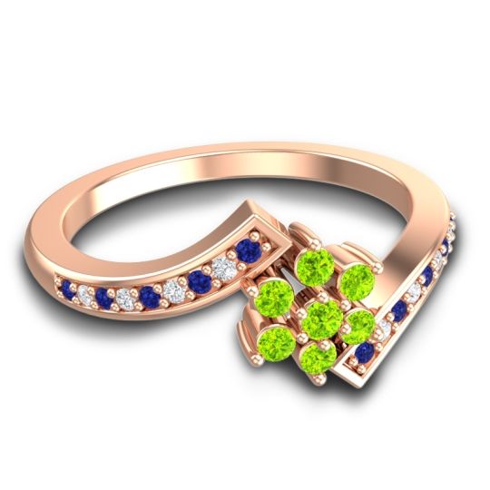 Simple Floral Pave Utpala Ring