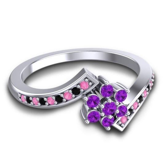 Simple Floral Pave Utpala Ring
