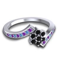 Simple Floral Pave Utpala Ring