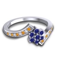 Simple Floral Pave Utpala Ring