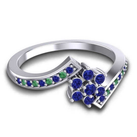 Simple Floral Pave Utpala Ring