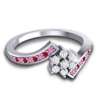 Simple Floral Pave Utpala Ring