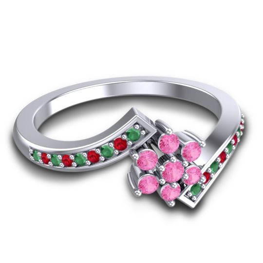 Simple Floral Pave Utpala Ring