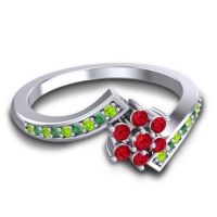 Simple Floral Pave Utpala Ring