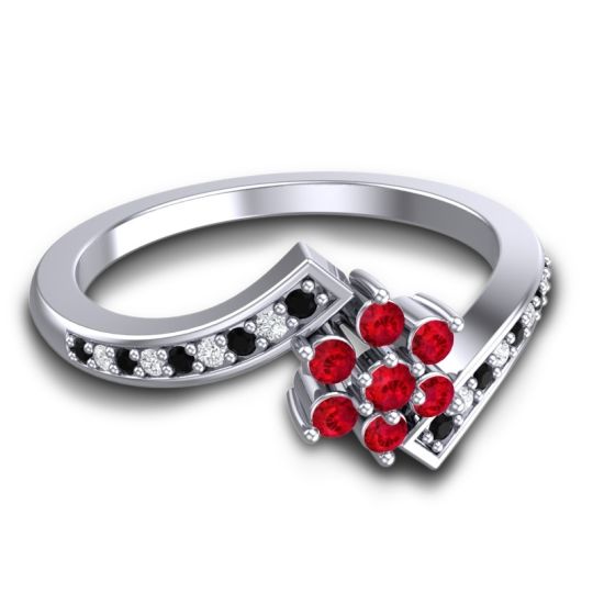 Simple Floral Pave Utpala Ring