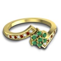 Simple Floral Pave Utpala Ring
