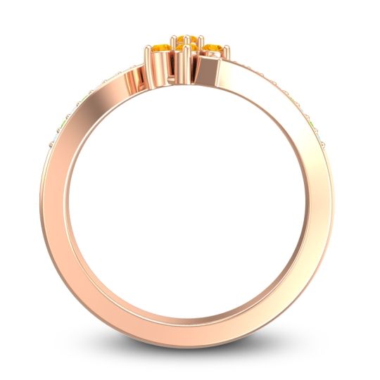 Simple Floral Pave Utpala Ring