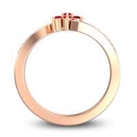 Simple Floral Pave Utpala Ring