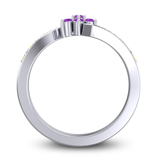 Simple Floral Pave Utpala Ring