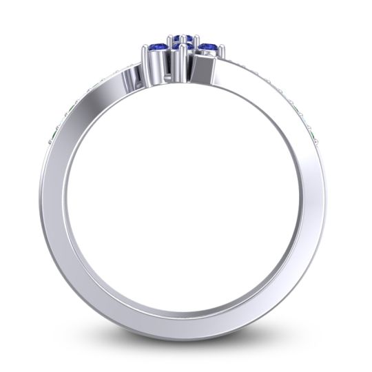 Simple Floral Pave Utpala Ring