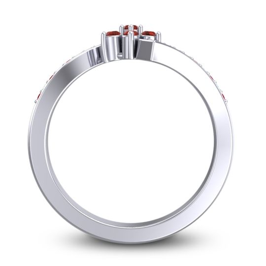 Simple Floral Pave Utpala Ring