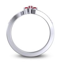 Simple Floral Pave Utpala Ring