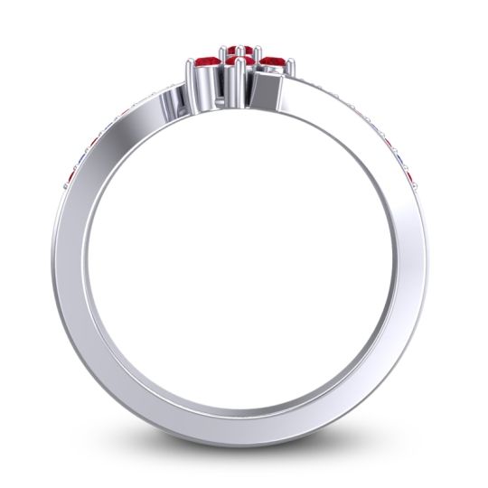 Simple Floral Pave Utpala Ring