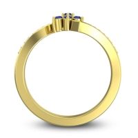 Simple Floral Pave Utpala Ring