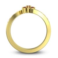 Simple Floral Pave Utpala Ring