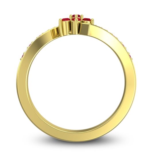 Simple Floral Pave Utpala Ring