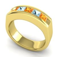 Men's Channel Art-Deco 6.5mm Band