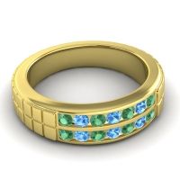 Men's Double Channel Boxed 6mm Band