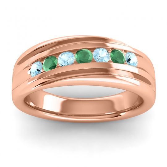 Men's Designer Tilted Channel 8mm Band