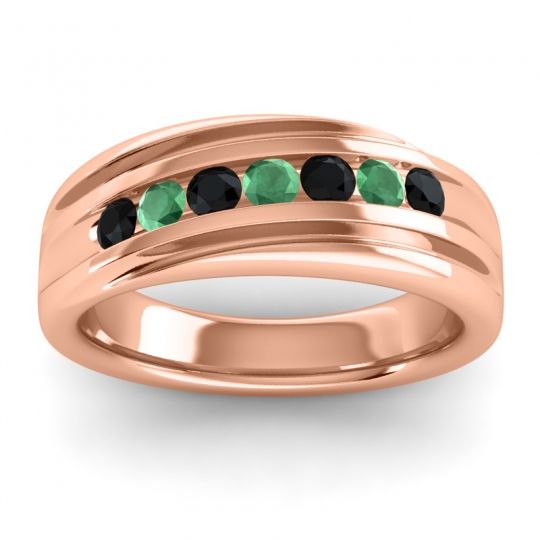 Men's Designer Tilted Channel 8mm Band