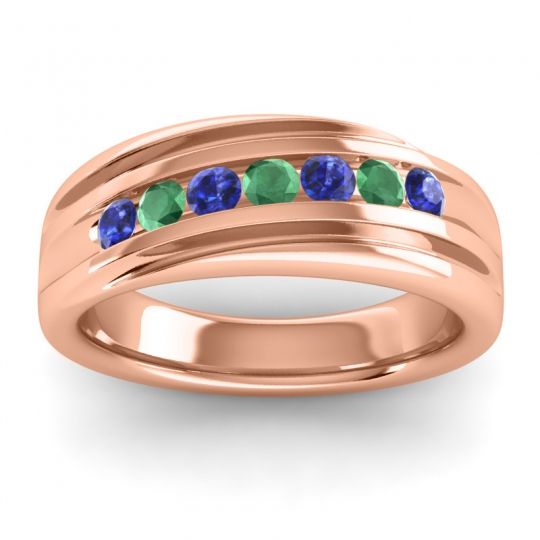 Men's Designer Tilted Channel 8mm Band