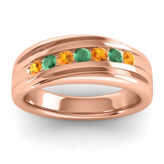 Men's Designer Tilted Channel 8mm Band