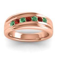 Men's Designer Tilted Channel 8mm Band