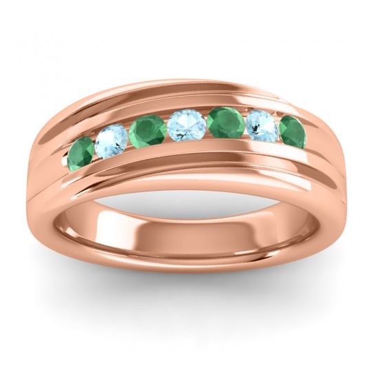 Men's Designer Tilted Channel 8mm Band