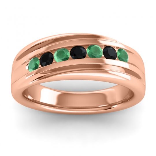 Men's Designer Tilted Channel 8mm Band