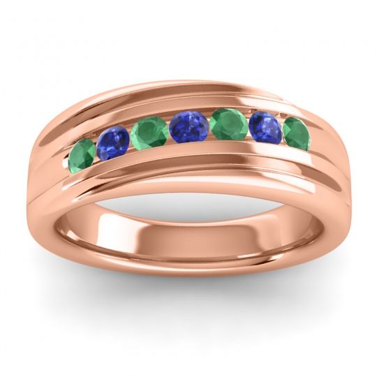 Men's Designer Tilted Channel 8mm Band
