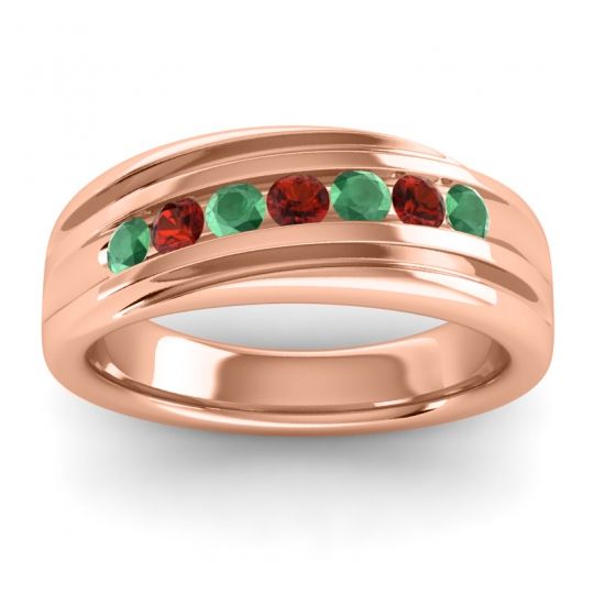 Men's Designer Tilted Channel 8mm Band