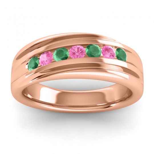 Men's Designer Tilted Channel 8mm Band