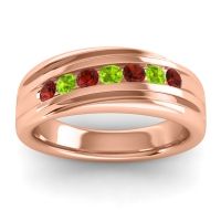 Men's Designer Tilted Channel 8mm Band