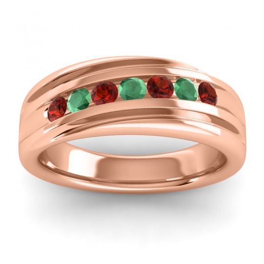 Men's Designer Tilted Channel 8mm Band